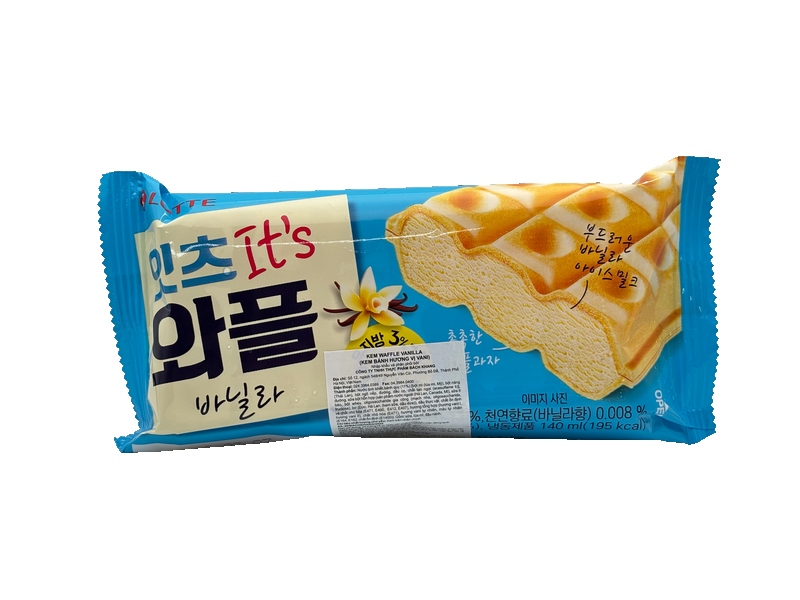 Kem Waffle Vanilla (kem bánh Lotte vị Vanilla)