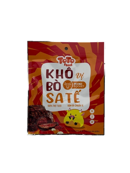 Khô bò sa tế mini pocket Toto Food (Gói)