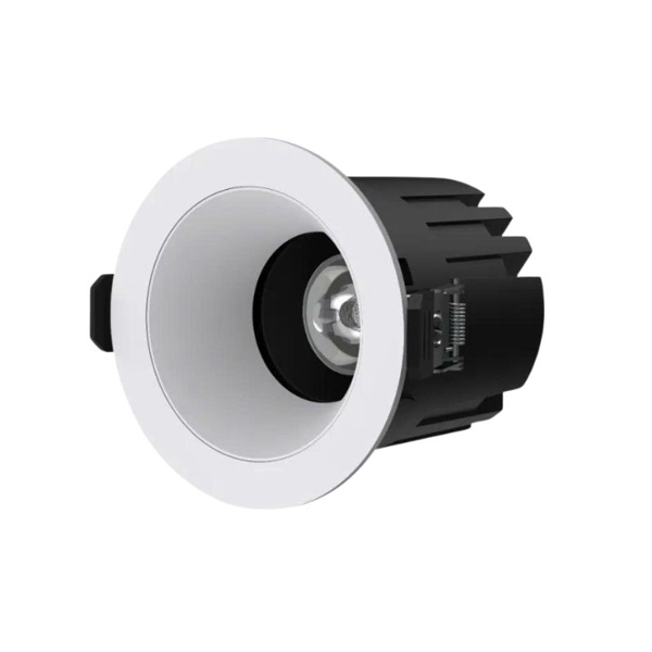 Đèn LED âm trần Spotlight SM12 Viền trắng chóa trắng, chống chói cao cấp, lỗ khoét 55mm