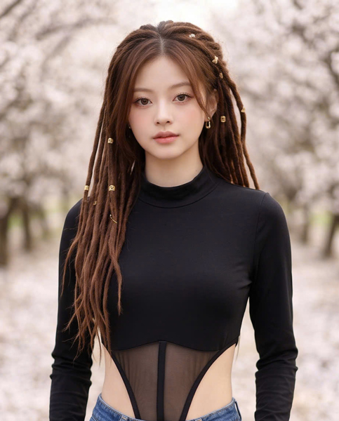 M5730NEW - Áo bodysuit đen
