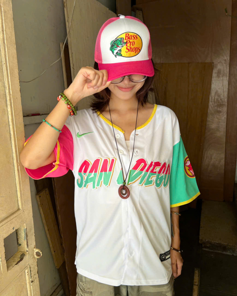 Áo BC San Diego Padres - Số 23 - Trắng - Tay áo phối trắng/xanh mint - Nike