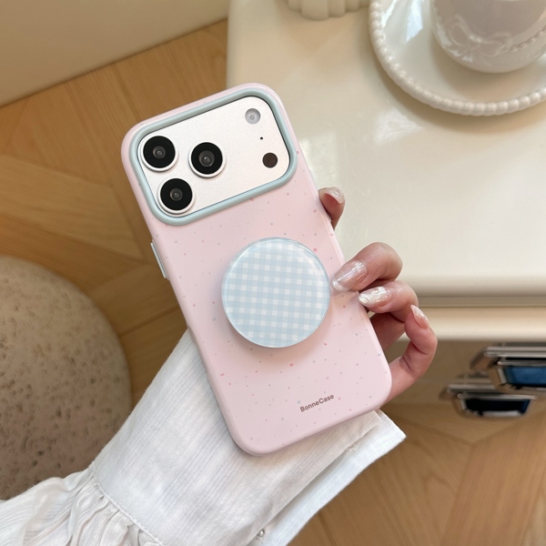 Case Hồng + Pop Caro Xanh - 17Promax