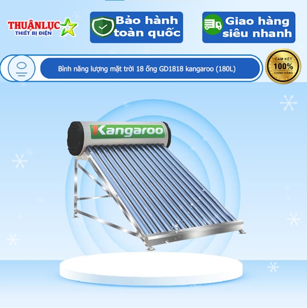Bình năng lượng mặt trời 18 ống GD1818 kangaroo (180L)