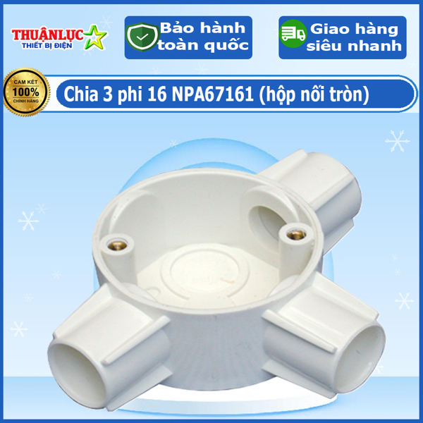 Chia 3 phi 16 NPA67161 (hộp nối tròn)