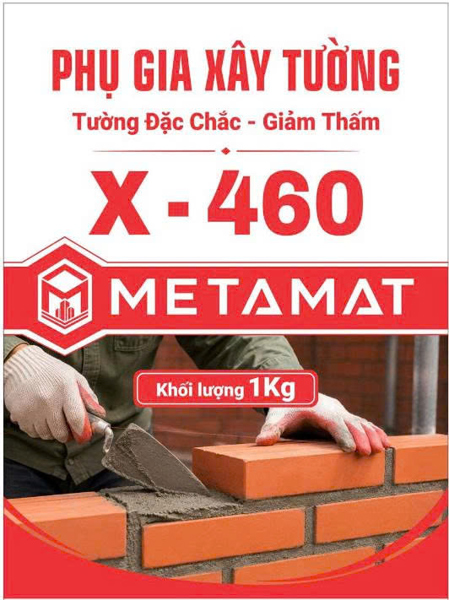 Phụ gia xây tường: Tường đặc chắc - giảm thấm X460