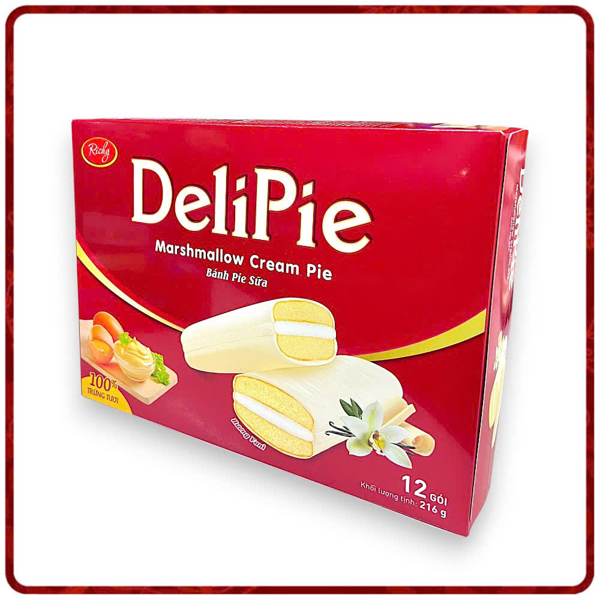 BÁNH DELIPIE RICHY SỮA VANI HỘP GIẤY 216G