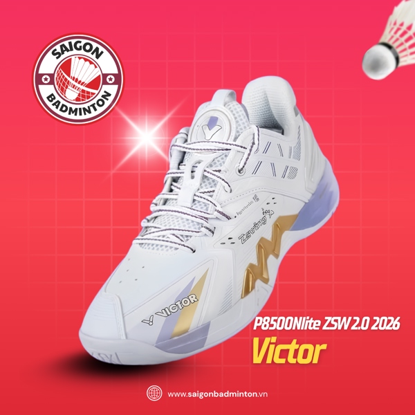 Giày Cầu Lông Victor P8500Nlite ZSW 2.0 2026 | Màu Trắng