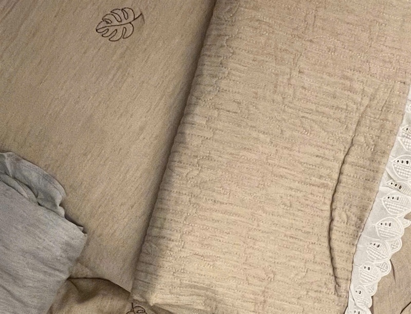 Bộ ga "Nhất Diệp" | Linen Tencel Cotton - Thêu lá - 4 món - XD04.3