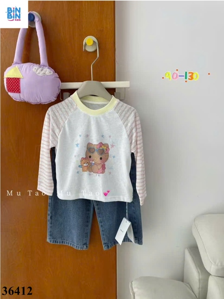 36412 Áo thunTD hồng kitty kính tim MuTao