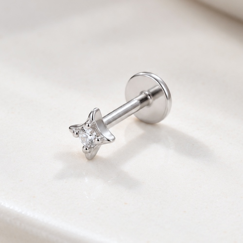 925 Silver Flatback Starlight Earring