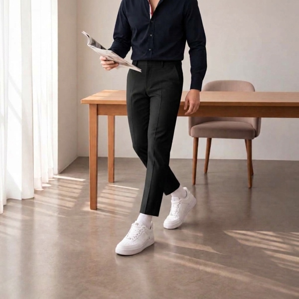 Quần Tây dài cúc ẩn Casual Slim Fit vải Tuytsi co giãn nhẹ QTD22