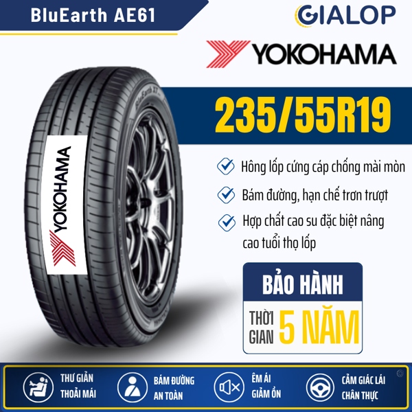 Lốp YOKOHAMA BluEarth 235/55R19 AE61 (101V)