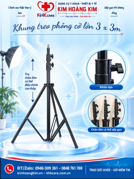 Khung treo phông cỡ lớn 3x3m (Có thể tăng cao thấp)