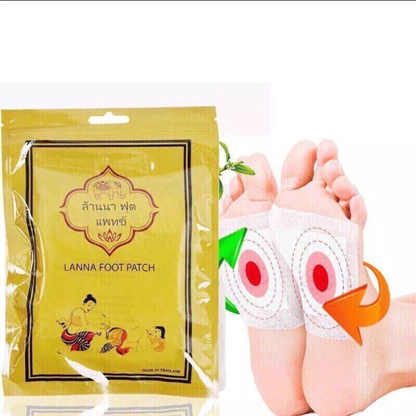Miếng dán thải độc chân Lanna foot thái lan, gói 10 miếng